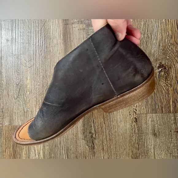 Free People Sandals Shoes Women’s US 7 Mont Blanc Leather Gray Brown Boho - Picture 13 of 15